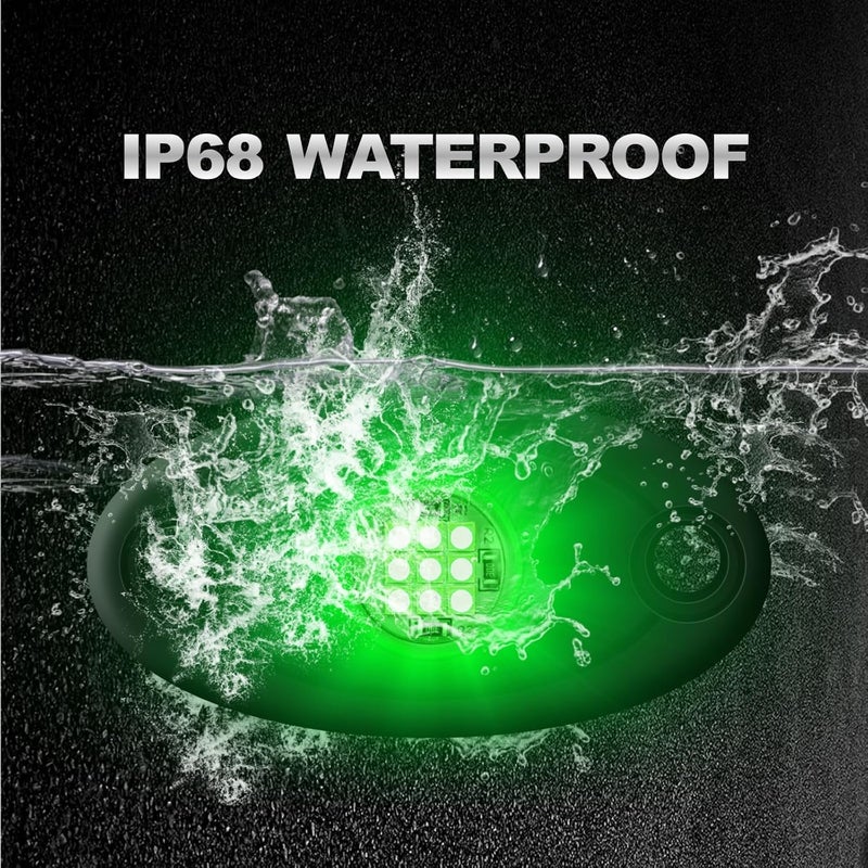 LY8 12 Pods Green LED Rock Lights Neon Underglow Light for Car Truck ATV SUV Under Body Glow Light Trail Fender Lighting - Image 3